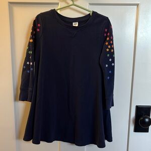 Old Navy Navy Blue Kids Casual Dress with Rainbow Stars
